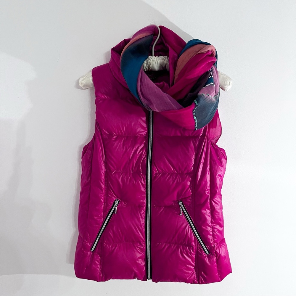My Anorak Packable Goose Down Water Repellent Pink Vest Sz Small - Picture 7 of 8